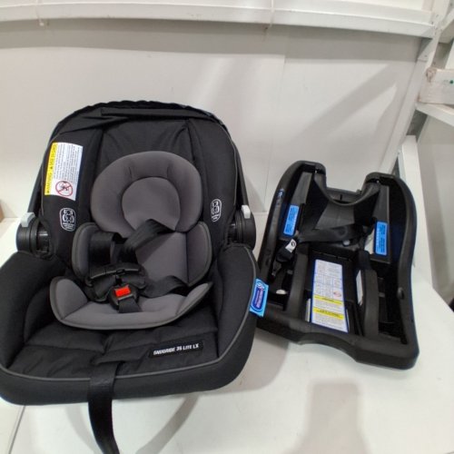 GRACO SNUGRIDE 35 LITE LX INFANT CAR SEAT - 4-35LBS CAPACITY - GOTHAM FASHION BLACK/GREY (MODEL: 2143034) image 3