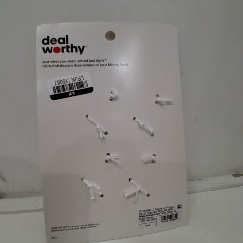 4PK DEALWORTHY KEY CHAINS WITH AIR TAG HOLDERS - FOR APPLE AIRTAG - BLACK/SILVER image 3