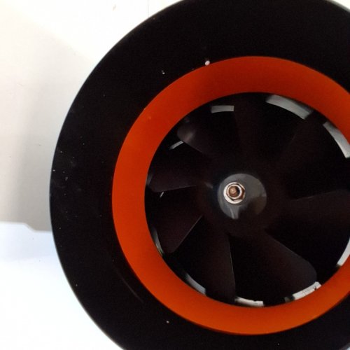 VARIABLE SPEED INLINE DUCT VENTILATION FAN WITH SPEED CONTROLLER - 400CFM- 2600RPM - BLACK/ORANGE (MODEL: BT-FL16A) image 4