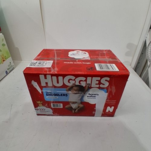 84PK HUGGIES LITTLE SNUGGLERS DIAPERS - SIZE NB image 2
