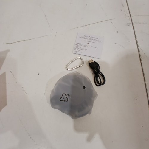 HEYSONG WATERPROOF LIGHTWEIGHT PORTABLE BLUETOOTH SPEAKER WITH HD SOUND - RGB LIGHTING - BLACK (MODEL: HEYSONG BUBBLE) image 3