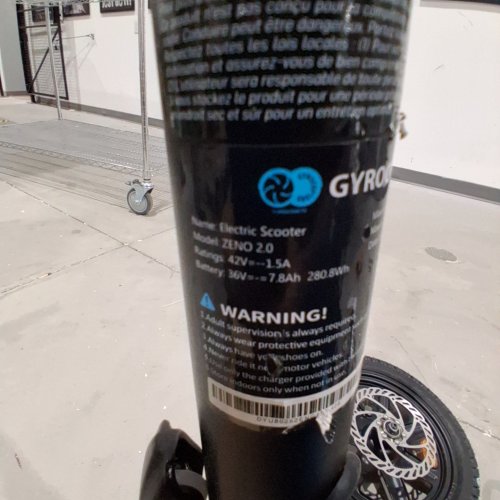 GYROCOPTER 500W ELECTRIC SCOOTER WITH ADJUSTABLE SEAT, STORAGE BASKET AND A TOP SPEED OF 32KM/H - BLACK/BLUE (MODEL: ZENO 2.0) image 3