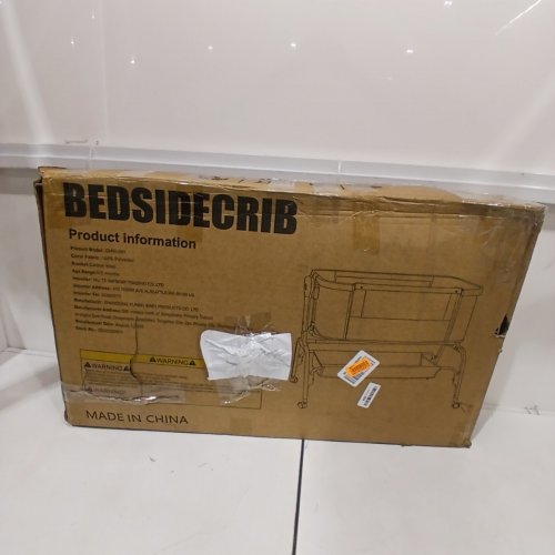 PORTABLE ROCKING BEDSIDE BABY BASSINET - LIGHT GREY / NATURAL BROWN (MODEL: QMW-001) image 7