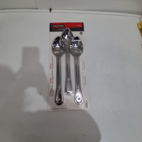 6PC TRAMONTINA COMMERCIAL GRADE SERVING SPOONS, ASSORTED STYLES - STAINLESS STEEL (MODEL: 1450283) image 2
