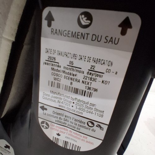 COSCO SCENERA NEXT CONVERTIBLE CAR SEAT - BLACKOUT (MODEL: 22183C-KOT) image 2