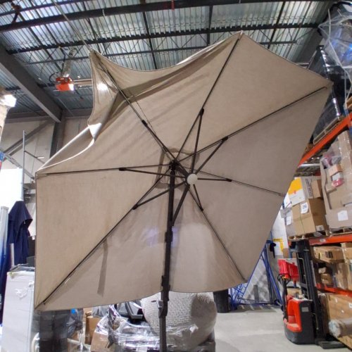 SUNVILLA SQUARE LED CANTILEVER UMBRELLA - 10FT X 13FT -TAN (MODEL: 1807339) image 9