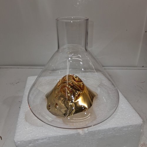 LVPRADIOR WINE DECANTER WITH WINE AERATOR - LEAD-FREE AND HAND BLOWN - 1.5L - GOLD (MODEL: E00761-2) image 3