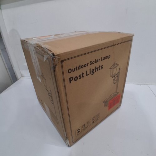 2PK OUTDOOR SOLAR LAMP POST LIGHTS WITH PLANTERS - 28.5", 3000 K - BLACK image 4