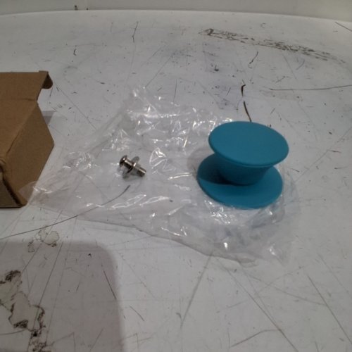 GRIP HEAT-RESISTANT REPLACEMENT POT LID HANDLE / KNOB - UNIVERSAL FIT - BLUE / SILICON image 2