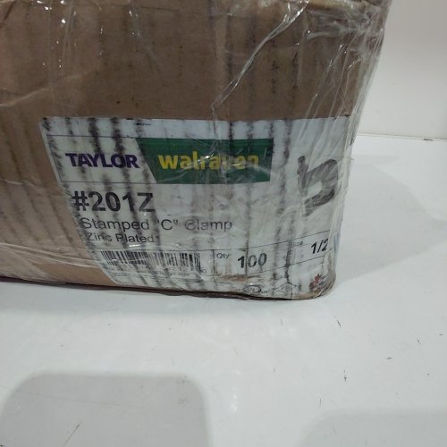 100PK TAYLOR WALRAVEN STAMPED C CLAMP - 1/2" - ZINC PLATED (MODEL: 201Z) image 2