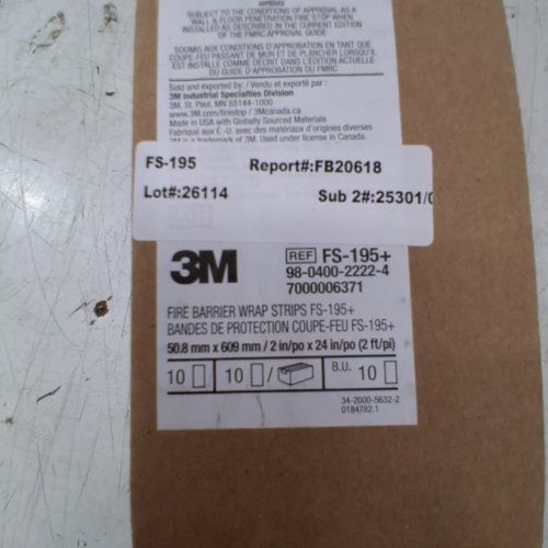 8PK 3M FIRE BARRIER WRAP STRIPS - 2" X 24" (MODEL: FS-195+/98040022224) image 2
