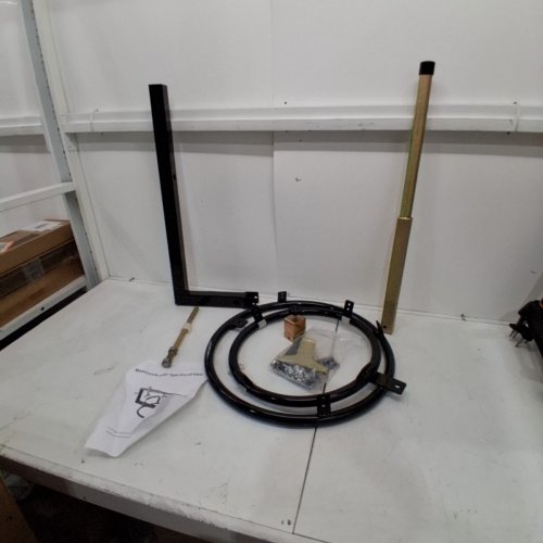 OKSTENCK PORTABLE MOTORCYCLE TIRE CHANGING STAND - FOR 16" TO 21" TIRES - BLACK/GOLD (MODEL: YL0007) image 2