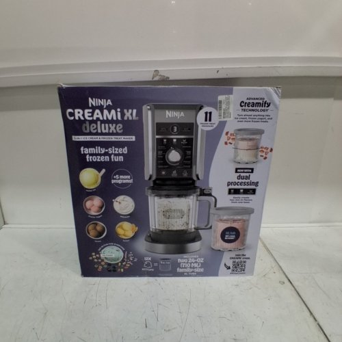 NINJA CREAMI DELUXE 11-IN-1 DIGITAL FROZEN TREAT MAKER - MAKES 24OZ PINTS - SILVER (MODEL: NC501C) image 2