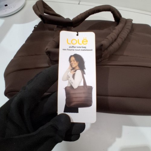 LOLE QUILTED PUFFER TOTE BAG - FITS 16" LAPTOPS - BROWN (MODEL: 2823771) image 5
