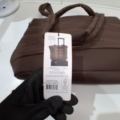 LOLE QUILTED PUFFER TOTE BAG - FITS 16" LAPTOPS - BROWN (MODEL: 2823771) image 6