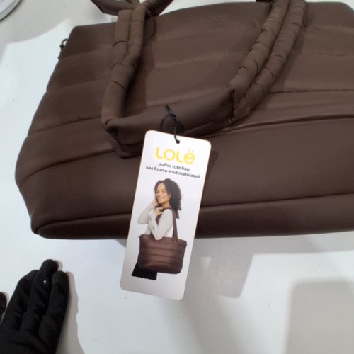 LOLE QUILTED PUFFER TOTE BAG - FITS 16" LAPTOPS - BROWN (MODEL: 2823771) image 7