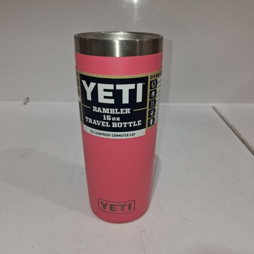 YETI RAMBLER TRAVEL MUG - 16OZ - TROPICAL PINK image 3