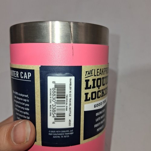 YETI RAMBLER TRAVEL MUG - 16OZ - TROPICAL PINK image 6
