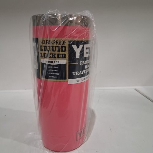 YETI RAMBLER TRAVEL MUG - 16OZ - TROPICAL PINK image 7