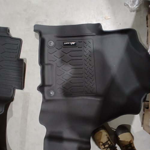2PC NILIGHT TPE ALL-WEATHER CUSTOM FIT HEAVY DUTY FLOOR LINERS MATS FOR 2013-2018 DODGE RAM 1500/2500/3500 & 2019-2024 RAM 1500 CLASSIC CREW CAB WITH BENCH SEAT - BLACK (MODEL: MAT-1083) image 4