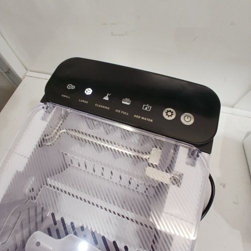 EUHOMY SELF-CLEANING BULLET COUNTERTOP PORTABLE ICE MAKER WITH ICE SCOOP - MAKES 27LB PER DAY - BLACK (MODEL: IM021-BBL-CAEH) image 2