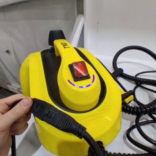 TVD MULTI-PURPOSE PROFESSIONAL HOUSEHOLD HIGH PRESSURE AND TEMPERATURE STEAM CLEANER WITH ACCESSORIES - 110V-120V - 320°F MAX - 52OZ MAX - YELLOW/BLACK (MODEL: SW608-A) image 2