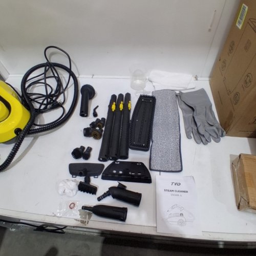 TVD MULTI-PURPOSE PROFESSIONAL HOUSEHOLD HIGH PRESSURE AND TEMPERATURE STEAM CLEANER WITH ACCESSORIES - 110V-120V - 320°F MAX - 52OZ MAX - YELLOW/BLACK (MODEL: SW608-A) image 4