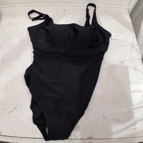 WOMEN'S KRISTA SQUARE NECK MESH PANEL ONE-PIECE SWIMSUIT - XXL (16) - BLACK (STYLE: KRSB496DD) image 2