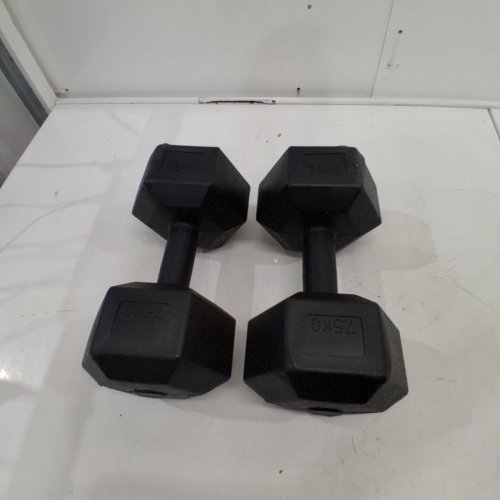 2PK YAHEETECH FREE WEIGHT DUMBBELL SET - 16.5LBS (7.5KG) EACH - BLACK (MODEL: 611020) image 3