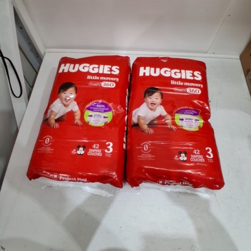 84PK HUGGIES LITTLE MOVERS DIAPERS HUGGFIT WITH 360° WAISTBAND - SIZE 3 - MICKEY MOUSE image 4