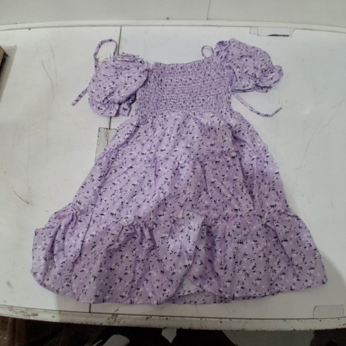 GIRLS FLOWY FLORAL DRESS - 4T-5T - PURPLE (STYLE: 31IU27KR3HGK) image 3