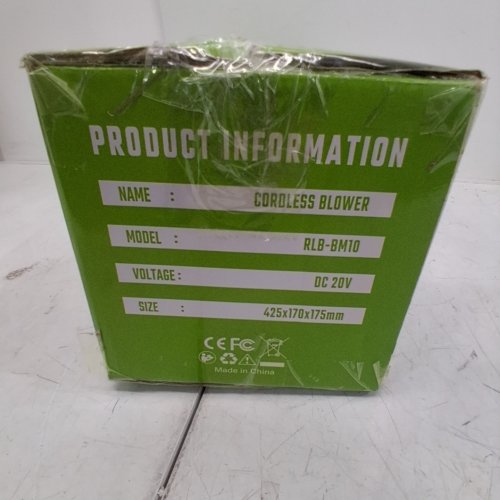 5PC SEYVUM CORDLESS LEAF BLOWER WITH TWO BATTERIES - 20 V - 320CFM - GREEN (MODEL: RLB-BM10) image 5