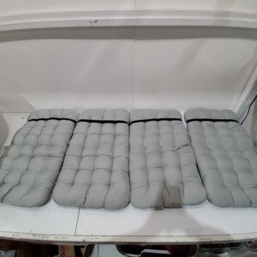4PK SMALL CHAIR CUSHION WITH ELASTIC BAND - 24"X14" - GREY image 2