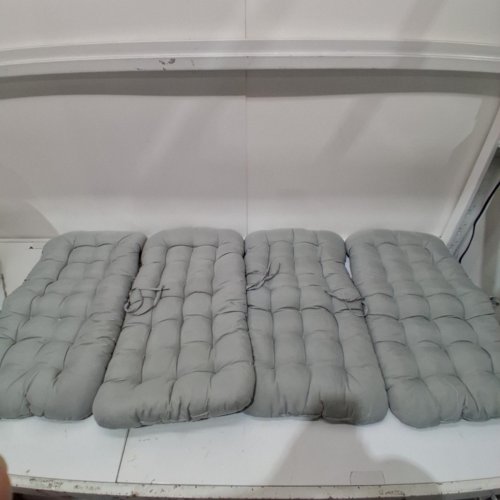 4PK SMALL CHAIR CUSHION WITH ELASTIC BAND - 24"X14" - GREY image 3