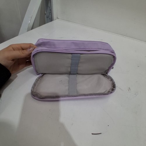 ZIPPERED PENCIL CASE/POUCH - LAVENDER image 3