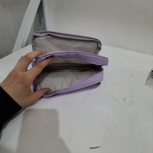 ZIPPERED PENCIL CASE/POUCH - LAVENDER image 4