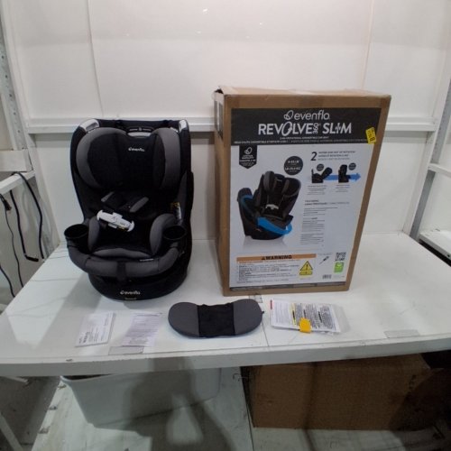 KID'S EVENFLO REVOLVE360 SLIM 2-IN-1 ROTATIONAL CAR SEAT WITH SENSORSAFE - OBSIDIAN/BLACK (MODEL: CS260112450C) image 7