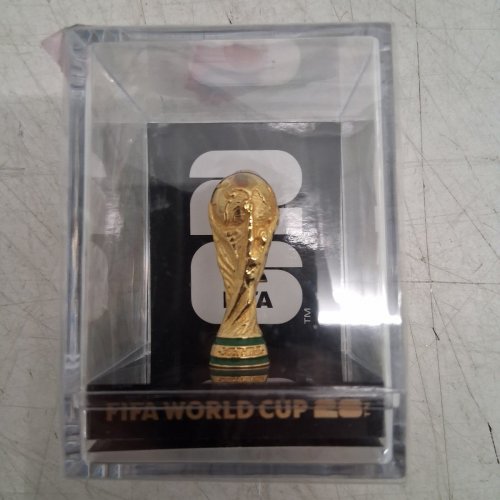 FIFA OFFICIAL 2026 WORLD CUP REPLICA TROPHY IN DISPLAY CASE - 2.5" - GOLD image 3