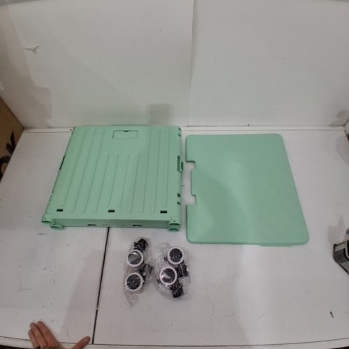 LOVALLAB FOLDABLE PORTABLE UTILITY SHOPPING CART - 60L - MINT GREEN image 2