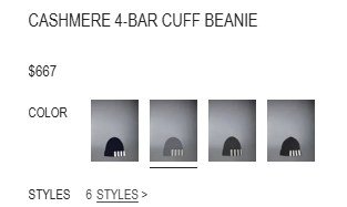 THOM BROWNE RIBBED 4-BAR CASHMERE CUFF BEANIE HAT - ONE SIZE - MEDIUM GREY (MODEL: MKH009A-00011) image 2