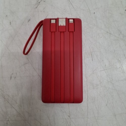 VRURC ULTRA-SLIM PORTABLE CHARGER WITH BUILT-IN CABLES AND LED DISPLAY - USB-C, LIGHTNING, USB-A, AND MICRO USB - 10000MAH - VIVA MAGENTA (MODEL: T1116) image 4