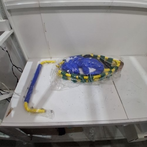 FOLDABLE TRAMPOLINE WITH HANDLE RAIL - 3FT - BLUE/YELLOW (MODEL: TX-B6232D-36IN) image 2