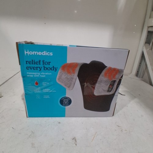 HOMEDICS HEATING PAD, DUEL INTENSITY VIBRATING HEATED NECK & SHOULDER MASSAGE WRAP TO AID & REJUVENATE SORE AND TIRED MUSCLES - GREY / BLACK (MODEL: NMS-450HA) image 5