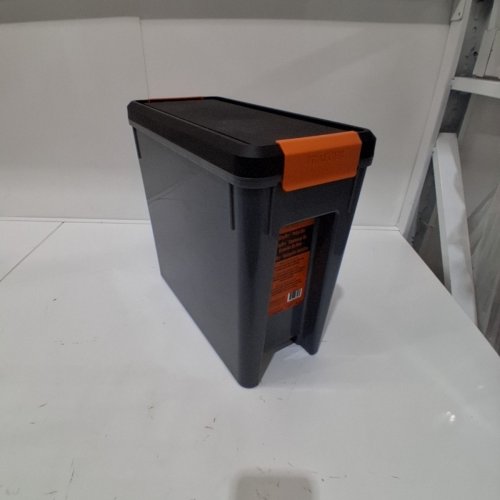 TRAEGER STAYDRY PELLET STORAGE BIN - 22 LBS - GRAY/ORANGE (MODEL: BAC615) image 2