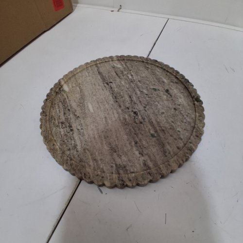 DECORATIVE ROUND SERVING TRAY - 12" - BROWN (ITEM: AP-2023) image 3