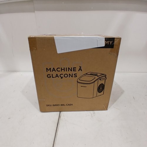 EUHOMY COUNTERTOP ICE MAKER MACHINE WITH HANDLE & BASKET - MAKES 26LB/DAY - BLACK (MODEL: IM001-BBL-CAEH) image 2