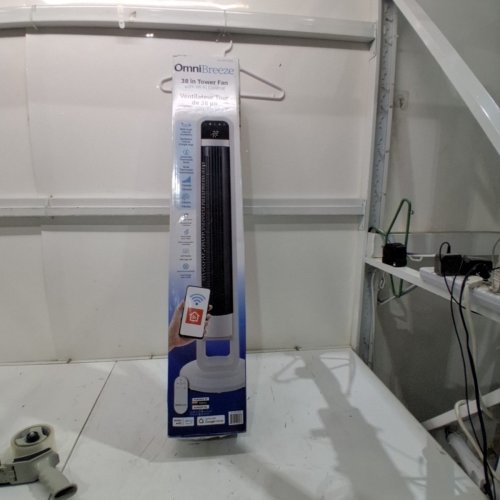 OMNIBREEZE INTERNAL OSCILLATION AND WI-FI 5 SPEEDS 4 BREEZE MODES SMART CONTROLTOWER FAN - 38" - WHITE (MODEL: DC2313R-G) image 6