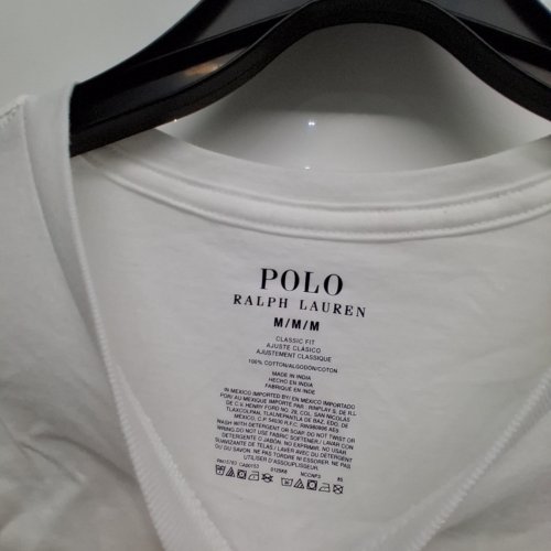 MEN'S POLO RALPH LAUREN CLASSIC FIT CREW NECK COTTON T-SHIRT - MEDIUM - WHITE image 2