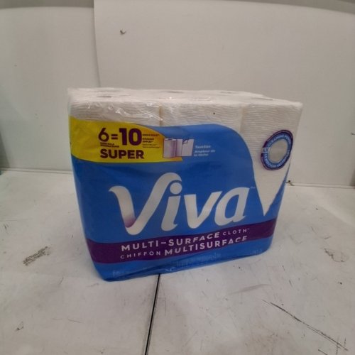 6PK VIVA MULTI-SURFACE CLOTH PAPER TOWELS, 6 SUPER ROLLS = 10 SINGLE ROLLS, 81 PAPER TOWELS PER ROLL image 2