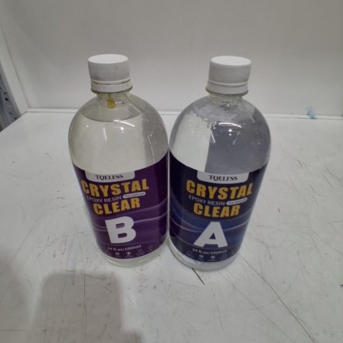 2PC TOELFSS CRYSTAL CLEAR EPOXY RESIN FOR RESIN ART - 34 OZ EACH image 2